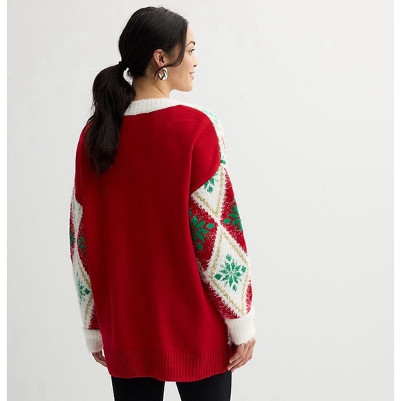 NWT NEW Womens Jollidays Reindeer Button Front Cardigan Christmas Ugly Tacky XL - Picture 13 of 13